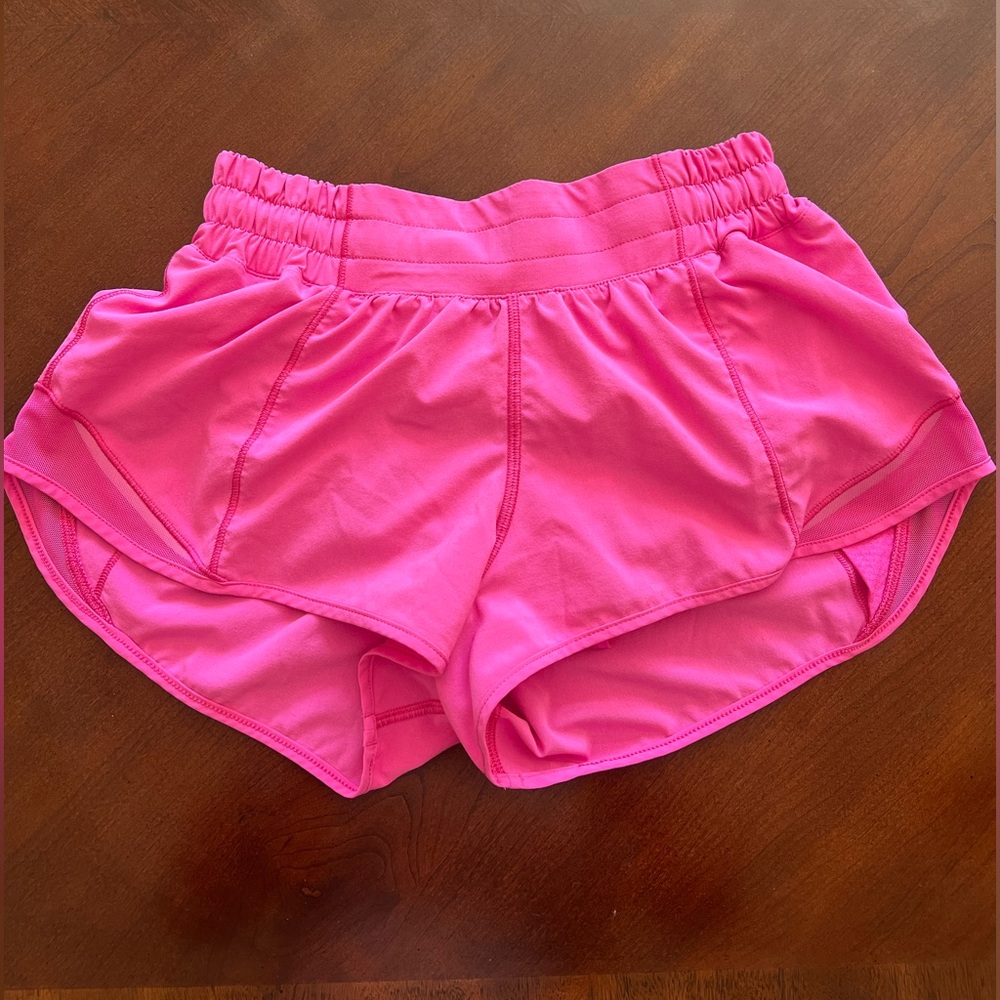 Lululemon Hotty Hot Shorts, 2.5 inch, sonic pink